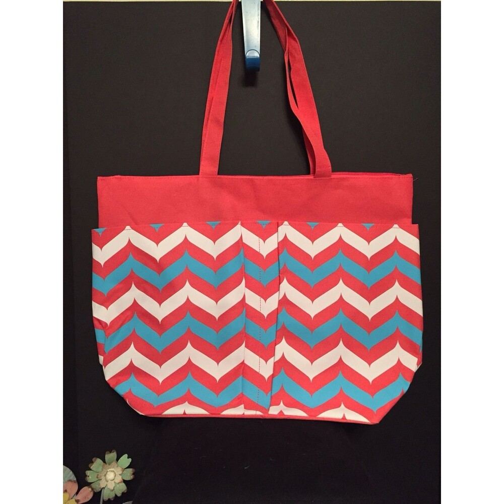 PERSONALIZED CHEVRON TOTE BAG GIFT MONOGRAM WEDDING GIRLS DANCE TRAVEL EMBROIDER